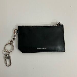 Mackage Black Leather Keychain Pouch/Card Holder